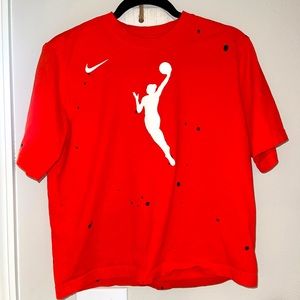 WNBA Logo Crop Top Shirt - Orange